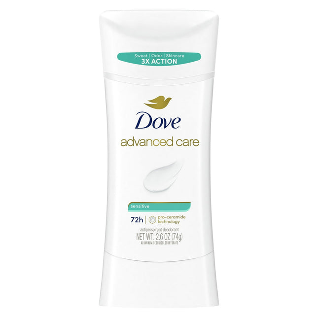 Dove Advanced Care Women’s Antiperspirant Deodorant Sensitive 2.6oz (12 Pack) - Personal > Feminine Deodorants