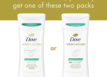 Dove Advanced Care Women’s Antiperspirant Deodorant Sensitive 2.6oz (6 Pack) - Personal > Feminine Deodorants