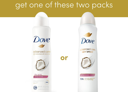 Dove Antiperspirant Deodorant Dry Spray Caring Coconut 3.8oz (3 Pack) - Personal Care > Bath & Body Anti-Perspirant