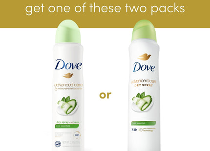 Dove Antiperspirant Deodorant Dry Spray Cool Essentials 3.8oz (3 Pack) - Personal Care > Bath & Body Anti-Perspirant