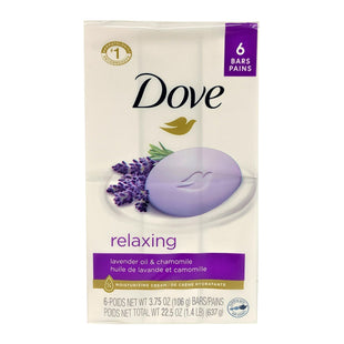 Dove Beauty Bar Gentle Skin Cleanser Relaxing Lavender Chamomile 6ct (2 Pack) - Personal Care > Bath & Body Soaps