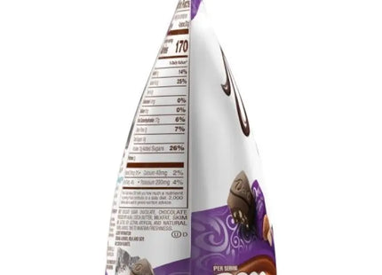 a bag of chocolate with a chocolate bar in the top