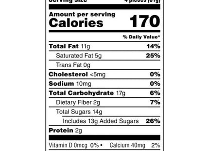 nut facts nutrition label