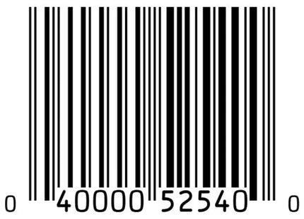 a close up of a barcode with a number on it