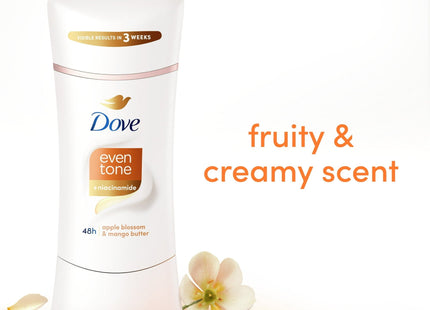 Dove Even Tone 48H Antiperspirant Deodorant Apple Blossom Mango 2.6oz (12 Pack) - Personal Care > Bath & Body