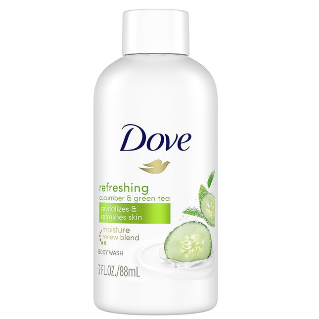 Dove Go Fresh Cool Moisture Body Wash Cucumber & Green 3oz (12 Pack) - Baby Toddler > Bathing Grooming