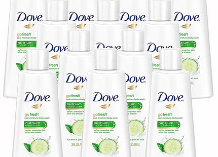 Dove Go Fresh Cool Moisture Body Wash Cucumber & Green 3oz (6 Pack) - Baby Toddler > Bathing Grooming