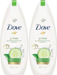 Dove Go fresh Moisture Body Wash Cucumber & Green 12oz (2 Pack) - Personal Care > Bath Washes Shower Gels