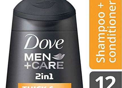 Dove Men + Care 2n1 Shampoo and Conditioner Thick Strong 12 Oz (10 Pack) - Personal Care > Hair & Styling