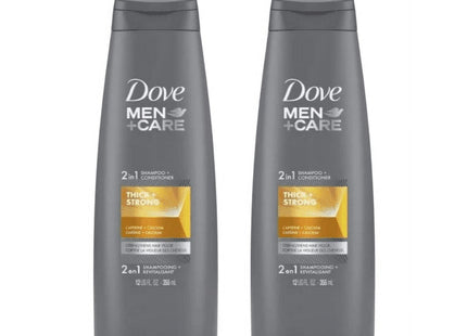 Dove Men + Care 2n1 Shampoo and Conditioner Thick Strong 12 Oz (2 Pack) - Personal Care > Hair & Styling