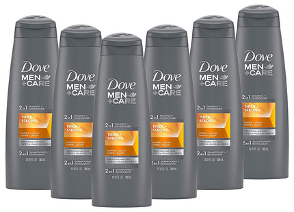 Dove Men + Care 2n1 Shampoo and Conditioner Thick Strong 12 Oz (6 Pack) - Personal Care > Hair & Styling