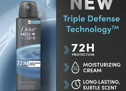 Dove Men + Care Antiperspirant Deodorant Dry Spray Cool Fresh 3.8oz (3 Pack) - Personal Care > Bath & Body