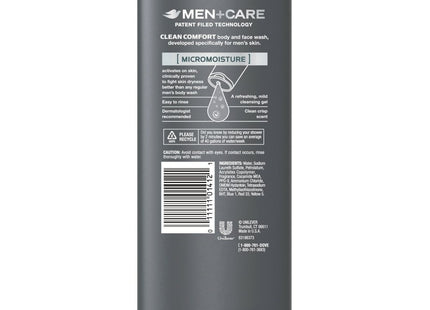 Dove Men + Care Body and Face Wash Blue Eucalyptus + Birch 18oz (2 Pack) - Personal Care > Bath & Washes Shower Gels