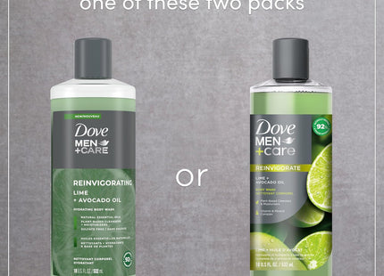 Dove Men + Care Body Wash Lime and Avocado Oil 18oz (2 Pack) - Personal Care > Bath & Washes Shower Gels