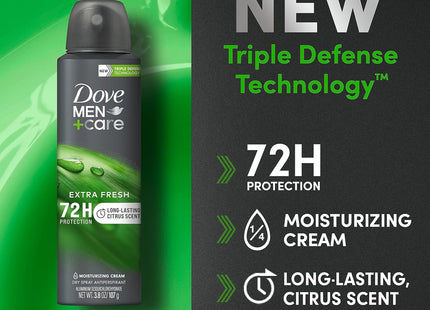 Dove Men + Care Dry Spray Antiperspirant Deodorant Extra Fresh Citrus 3.8oz (6 Pack) - Personal Care > Bath & Body