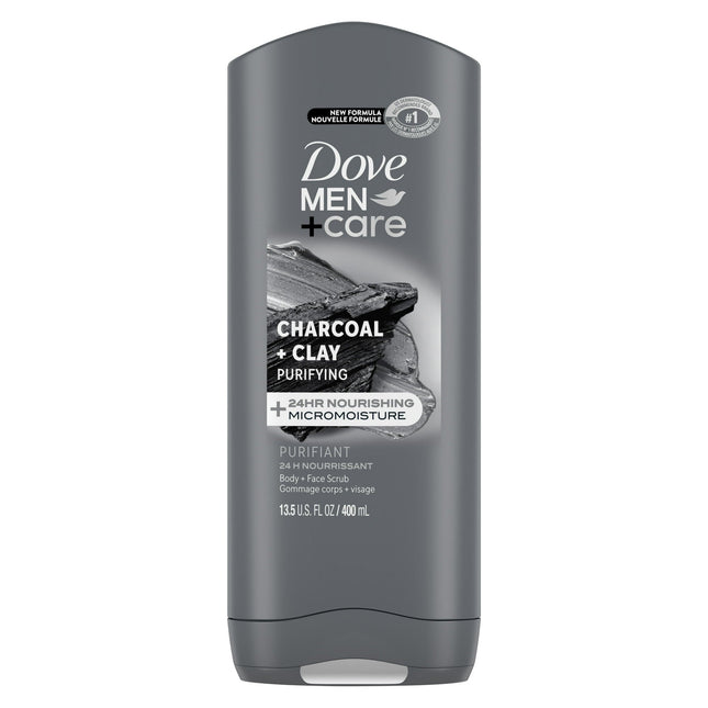 Dove Men Care Elements Charcoal Clay Body Wash 13.5oz (6 Pack) - Personal > Bath & Washes Shower Gels