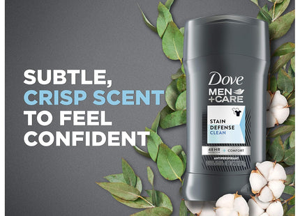 Dove Men + Care Stain Defense Antiperspirant Deodorant Stick Clean 2.7 oz (3 Pack) - Personal Care > Bath & Body