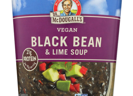 Dr. Mcdougalls Right Foods Vegan Black Bean And Lime Soup 3.4oz (12 Pack) - Food & Beverages > Prepared Ready Meals