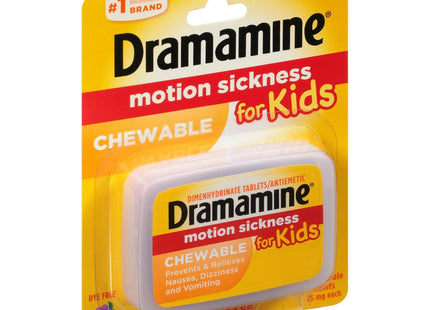 Dramamine Kids Chewable Motion Sickness Relief Tablets Grape 8ct (24 Pack) - Health Care > Over-the-Counter Medication