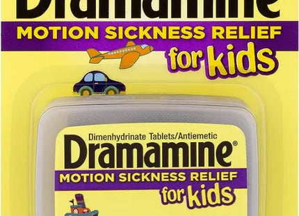 a close up of a small container of dramamide for kids