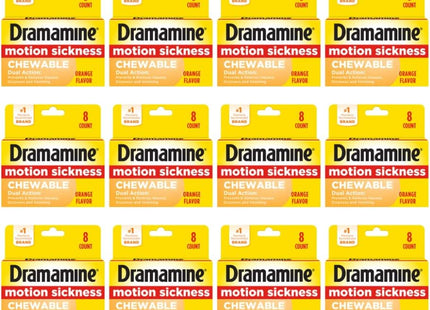 Dramamine Motion Sickness Relief Chewable Tablets Orange Flavored 8ct (6 Pack) - Health Care > Over-the-Counter