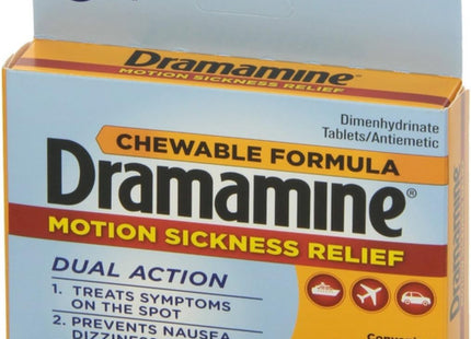 Dramamine Motion Sickness Relief Chewable Tablets Orange Flavored 8ct (12 Pack) - Health Care > Over-the-Counter