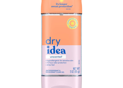 Dry Idea Advanced Antiperspirant Deodorant Clear Gel Unscented 3oz (3 Pack) - Personal Care > Bath & Body