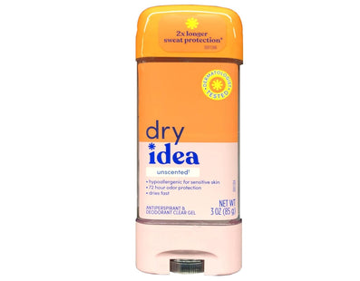 Dry Idea Advanced Antiperspirant Deodorant Clear Gel Unscented 3oz (4 Pack) - Personal Care > Bath & Body