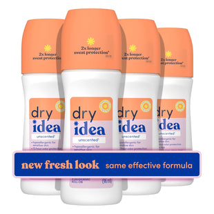 Dry Idea Advanced Antiperspirant Deodorant Roll On Unscented 3.25 FLoz (4 Pack) - Personal Care > Bath & Body