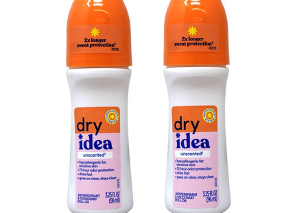 Dry Idea Advanced Antiperspirant Deodorant Roll On Unscented 3.25 FLoz (2 Pack) - Personal Care > Bath & Body