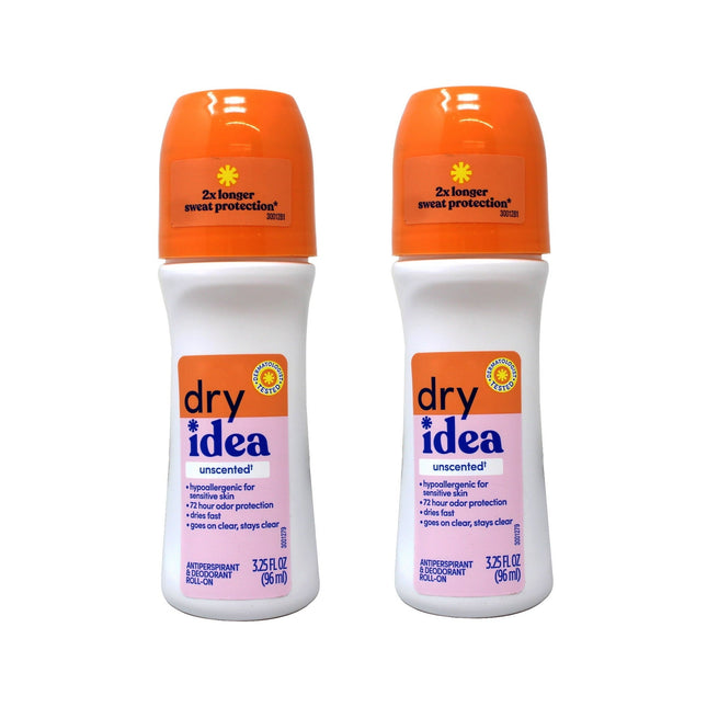 Dry Idea Advanced Antiperspirant Deodorant Roll On Unscented 3.25 FLoz (2 Pack) - Personal Care > Bath & Body