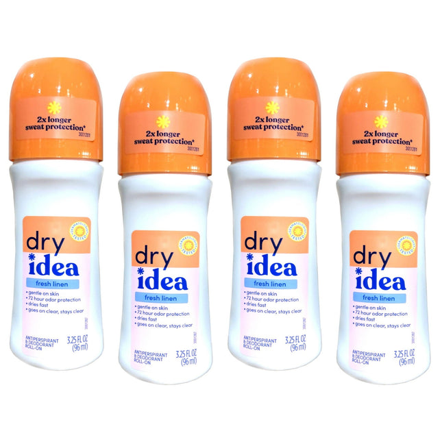 Dry Idea Anti-Perspirant Deodorant Roll On Powder Fresh 3.25oz (4 Pack) - Personal Care > Bath & Body