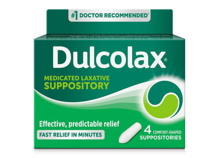 Dulcolax Laxative Suppository Gentle Overnight Constipation Relief 4ct (2 Pack) - Health Care > Over-the-Counter