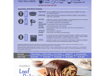 Duncan Hines Signature Perfectly Moist Fudge Marble Cake Mix 15.25 oz (6 Pack) - Food & Beverages > Baking Desserts