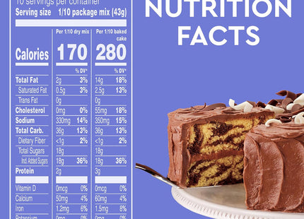 Duncan Hines Signature Perfectly Moist Fudge Marble Cake Mix 15.25 oz (6 Pack) - Food & Beverages > Baking Desserts
