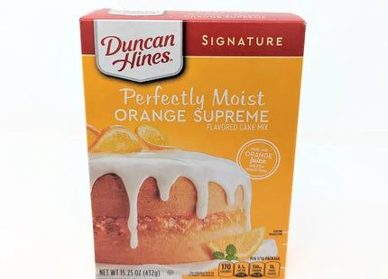 arafed box of duncan jones’s orange supreme cake mix