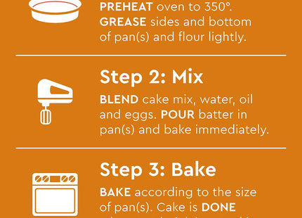 Duncan Hines Signature Perfectly Moist Orange Supreme Cake Mix 15.25 oz (3 Pack) - Food & Beverages > Baking Desserts