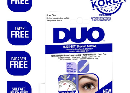 DUO Quick-Set Clear False Strip Lash Adhesive Dries invisibly 0.18oz (2 Pack) - Personal Care > Makeup Eyelashes &