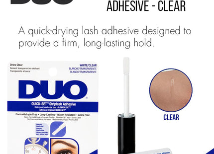 DUO Quick-Set Clear False Strip Lash Adhesive Dries invisibly 0.18oz (24 Pack) - Personal Care > Makeup Eyelashes &