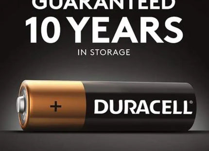 a battery with the words, guaranteed 10 years in storage