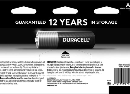 Duracell Coppertop AA Alkaline Batteries Long-Lasting 24ct (2 Pack) - Electronics Accessories > General Purpose