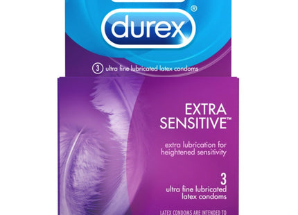 Durex Extra Sensitive Lubricated Latex Condoms Ultra Thin 3ct (2 Pack) - Health Care > Sexual Wellness & Contraceptives