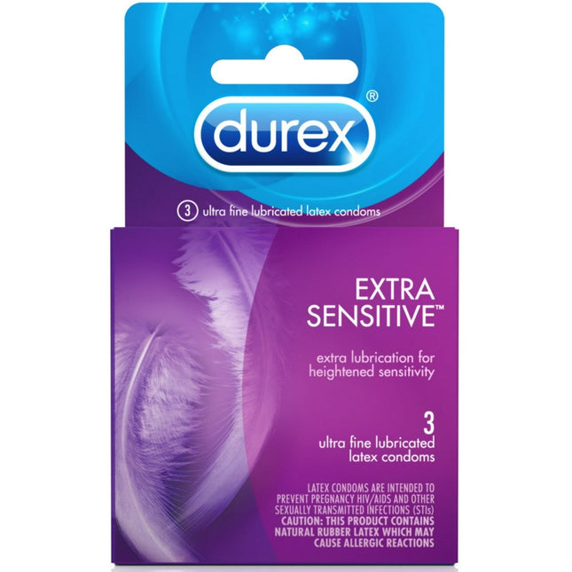 Durex Extra Sensitive Lubricated Latex Condoms Ultra Thin 3ct (2 Pack) - Health Care > Sexual Wellness & Contraceptives