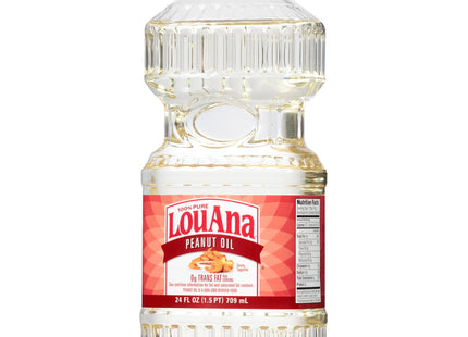 LouAna Peanut Oil, Healthy Peanut Oil For Deep Frying, Non-GMO, Versatile Culinary Use, High Smoke Point Oil, 24 Fl Ounce (Pack Of 1)