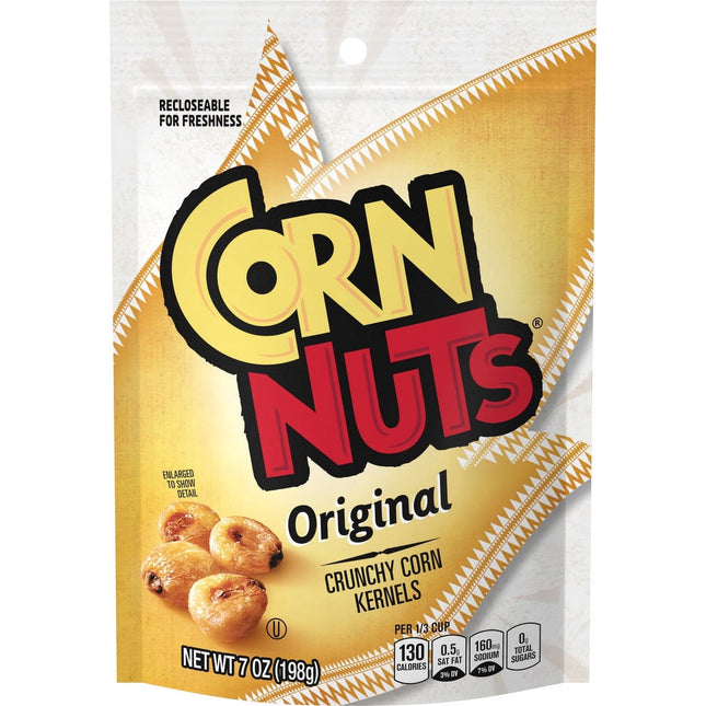 CORN NUTS Original Crunchy Corn Kernels Snack, Ready-to-Eat, Shelf-Stable, Resealable For Freshness, 7 Ounce (Pack Of 1)