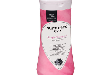 Summer's Eve Simply Sensitive, Daily Feminine Wash Removes, Cleansing Wash for Sensitive Skin, 9 Ounce (Pack Of 3)