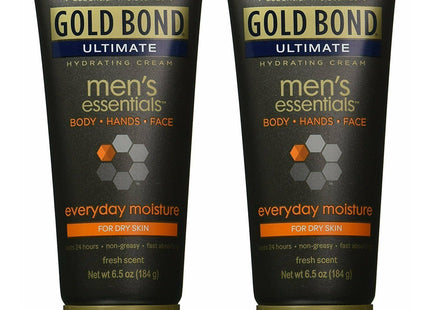 Gold Bond Ultimate Men's Essentials Ever-day Hydrating and Moisture Cream, Vitamin-C, 6.5 Ounce (Pack Of 4)