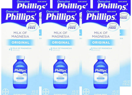 Phillips Milk of Magnesia, Gentle Relief Liquid Magnesium Laxative, Original 4 Fl Oz (Pack Of 1)