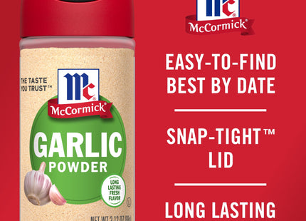 McCormick, Kosher Garlic Spices & Seasonings Powder, Cooking And Seasoning Food tableside, 3.12 Ounce (Pack Of 8)