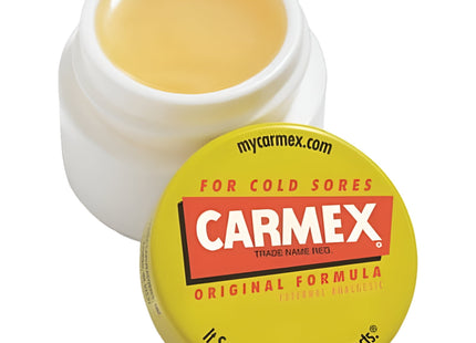 Carmex Original Lip Balm, for-Cold-Sores, Regular Jar, .25 Oz (Pack Of 6)